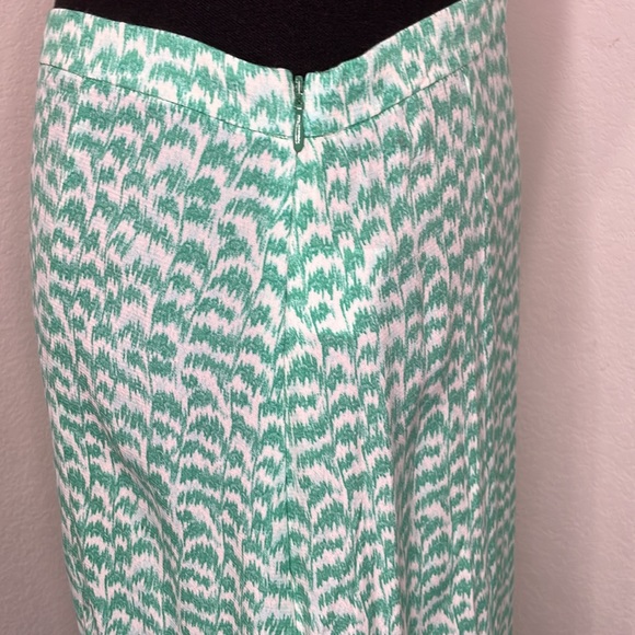 H&M viscose skirt open slit green mint and white - Picture 6 of 8
